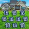 Blue Sliver 18th Birthday Yard Sign for Boys Girls 10PCS Happy 18th Birthday Party Decorations 2006 Lawn Sign with Stakes for 18 Years Old Birthday Outdoor Anniversary Decor Party Supplies